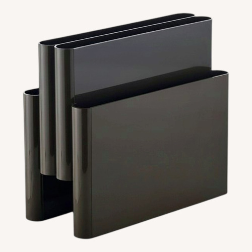 Used Black Giotto Stoppino Magazine Rack  for sale on AptDeco