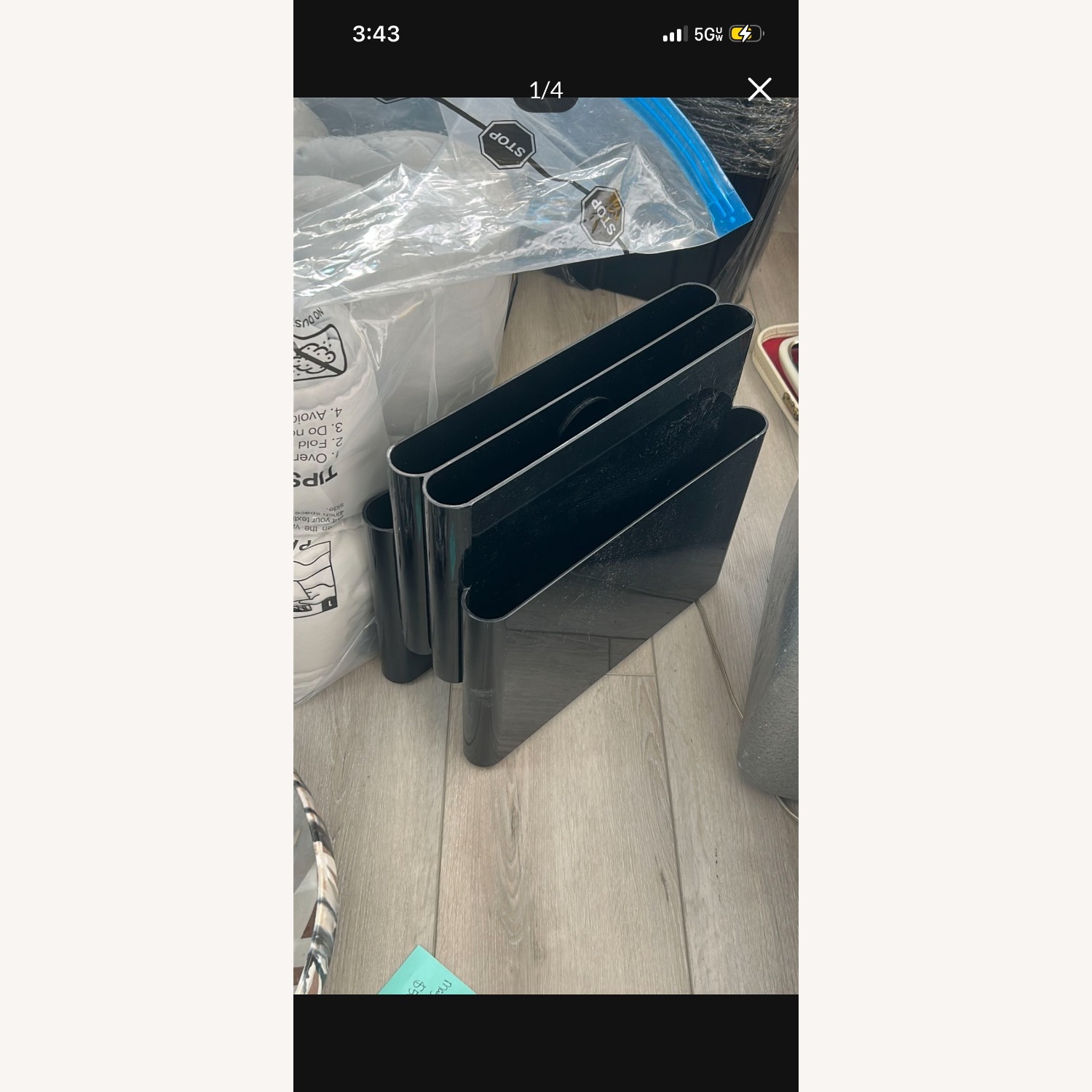 Black Giotto Stoppino Magazine Rack  - image-3
