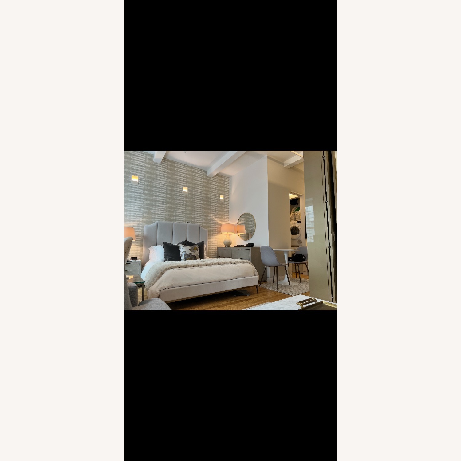 Sabine Upholstered Bed - Aged Brass - image-2