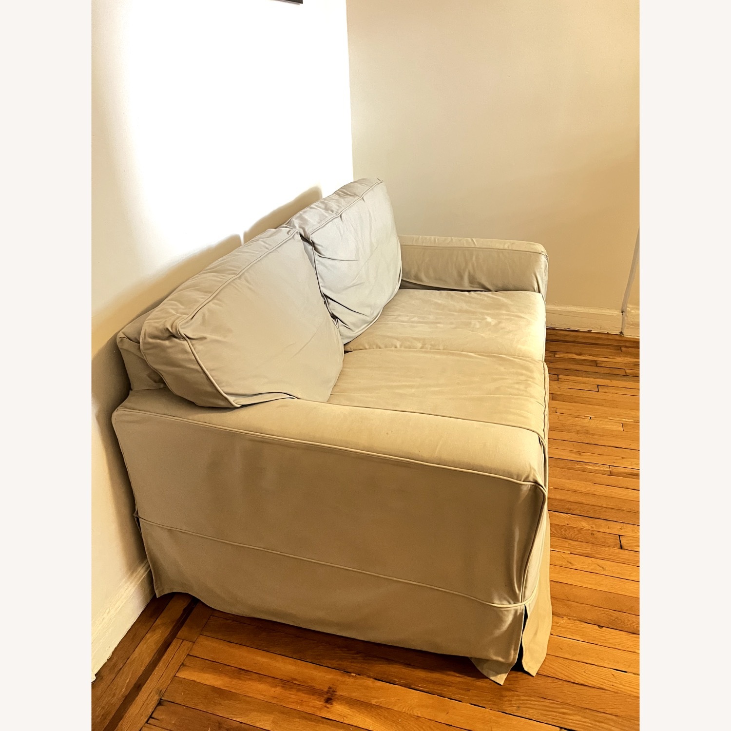 Pottery Barn Slip Covered Sofa - image-2