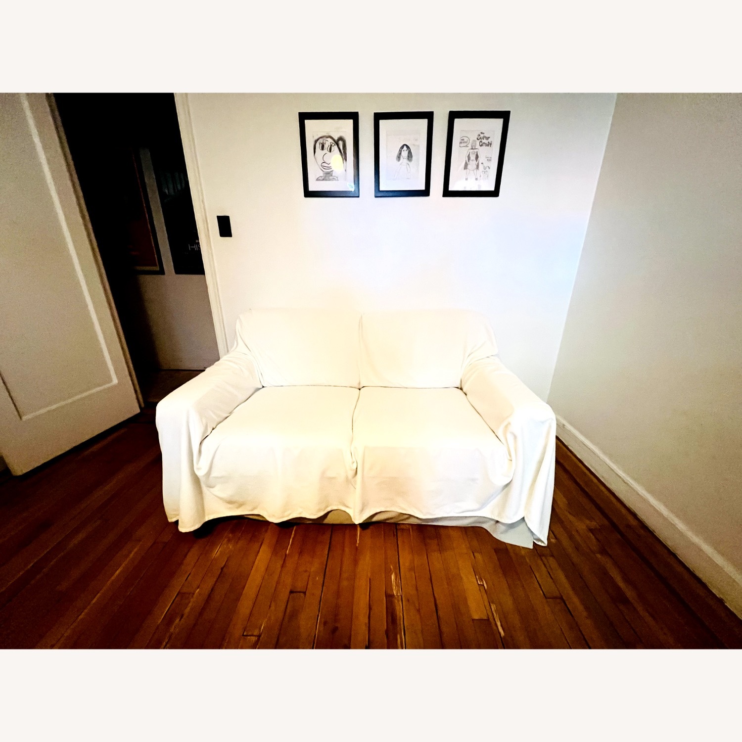 Pottery Barn Slip Covered Sofa - image-3