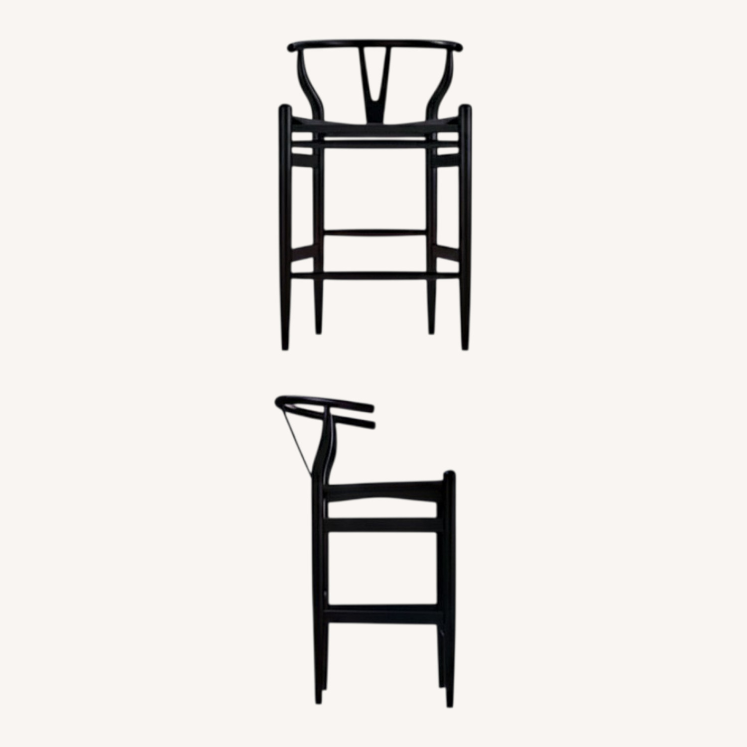 Black Wood Stools - image-6