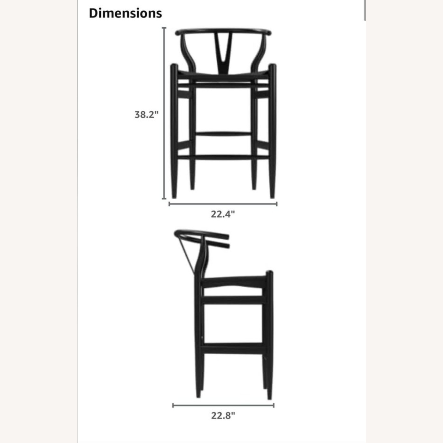Black Wood Stools - image-1