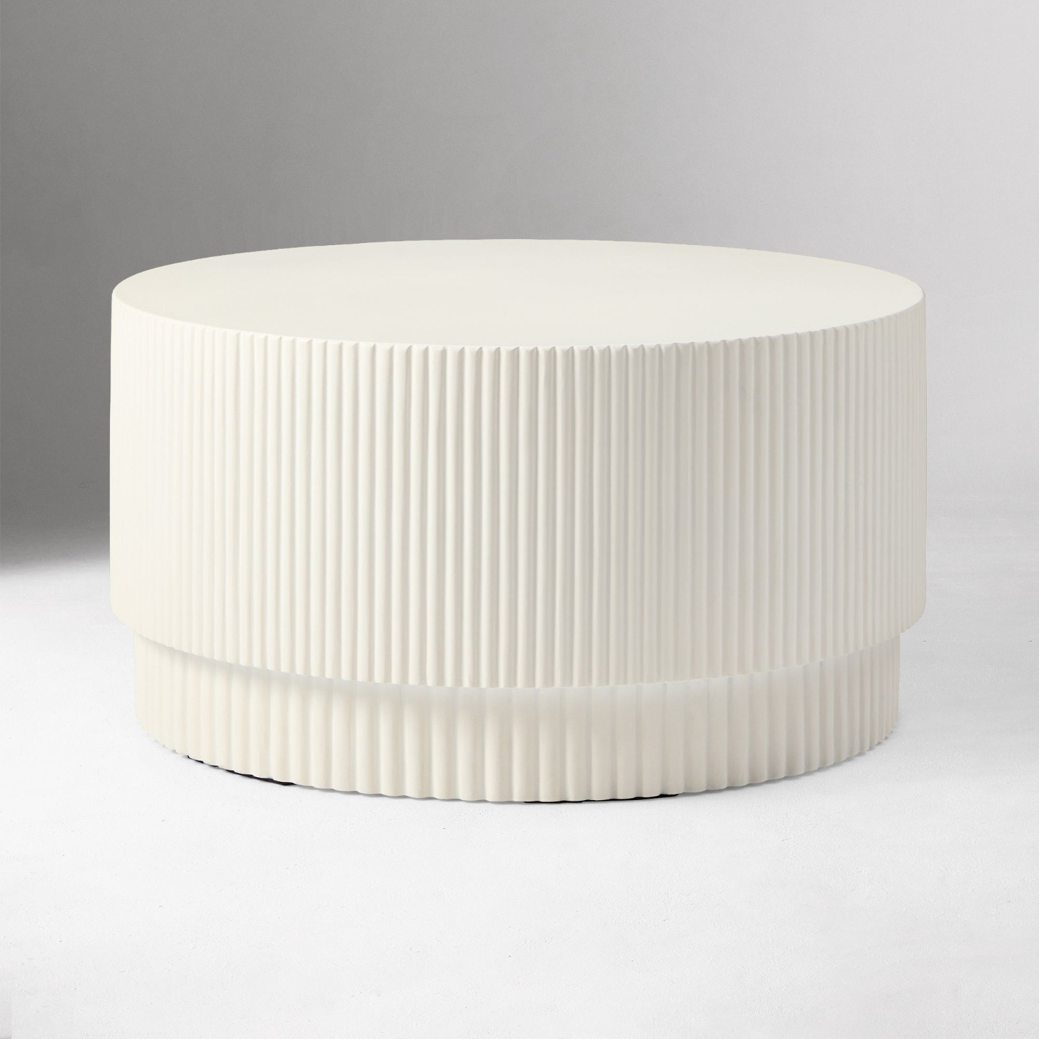 West Elm Fluted Ceramic Indoor/Outdoor Coffee Table - image-4