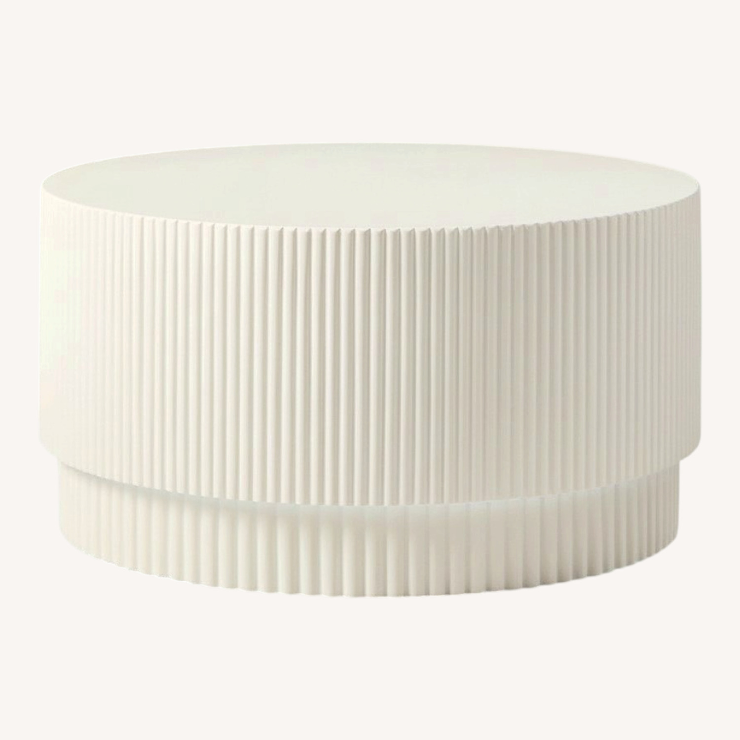 West Elm Fluted Ceramic Indoor/Outdoor Coffee Table - image-0