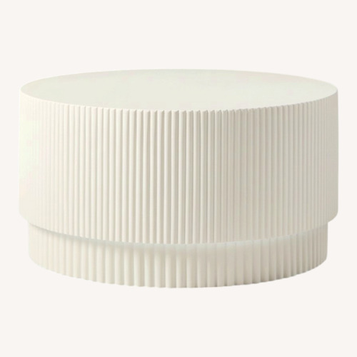 Used West Elm Fluted Ceramic Indoor/Outdoor Coffee Table for sale on AptDeco