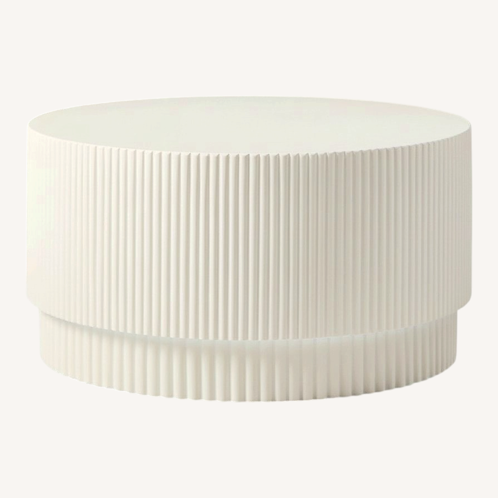Image of West Elm Fluted Ceramic Indoor.Outdoor Coffee Table
