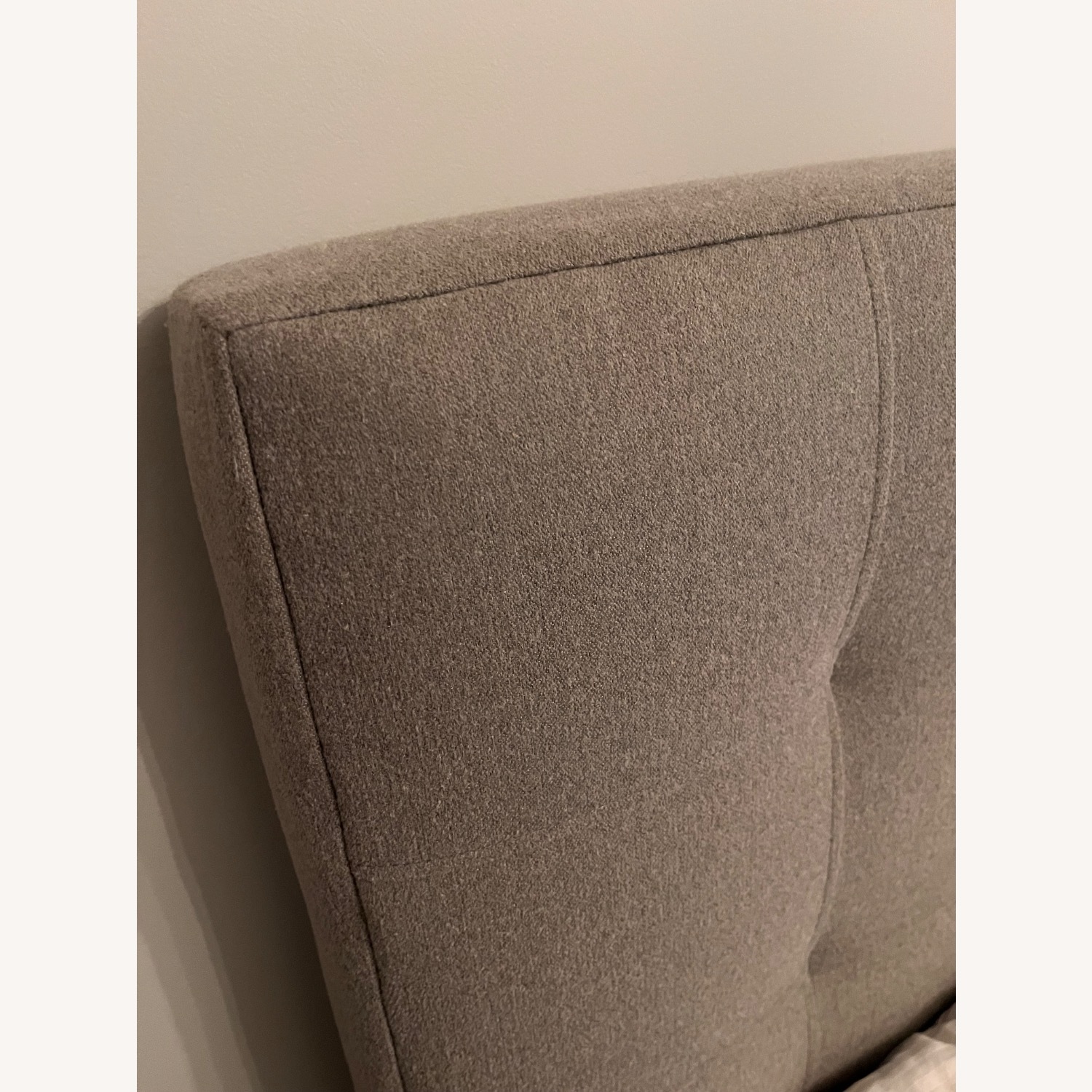 Room & Board Light Gray Fabric Queen Bed - image-3
