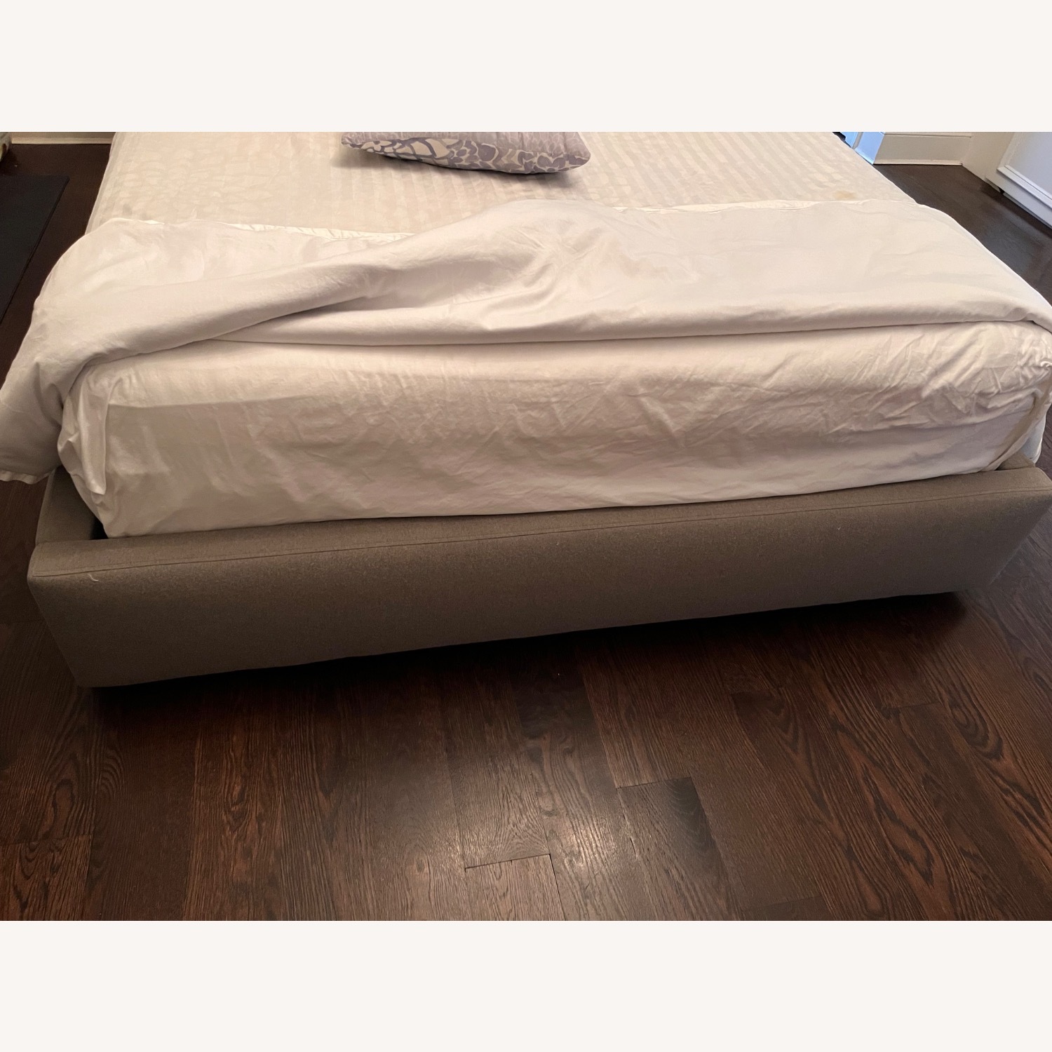 Room & Board Light Gray Fabric Queen Bed - image-5