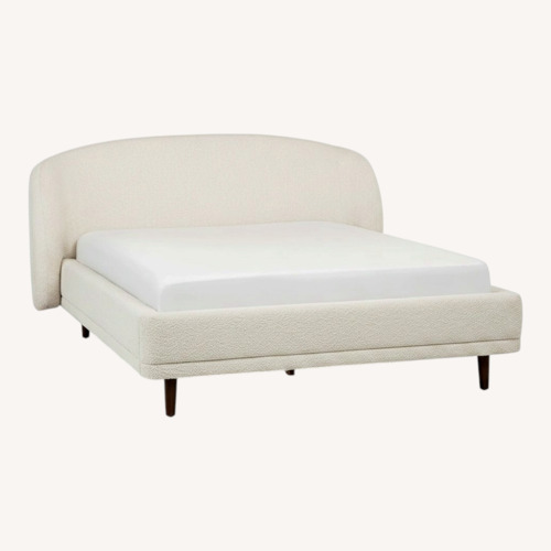 Used Article Kayra White Boucle Queen Bed for sale on AptDeco