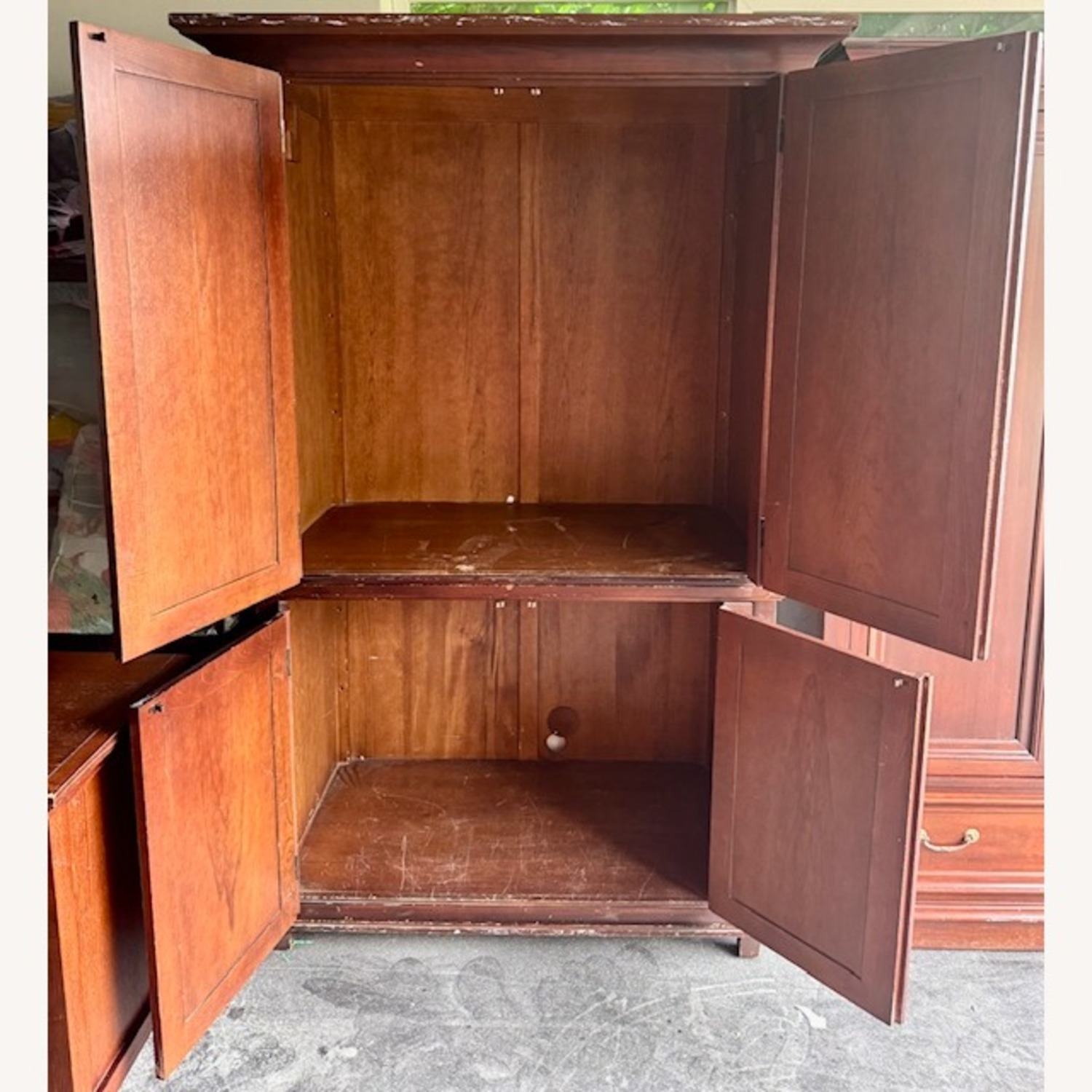 Ethan Allen Light Brown Wood Armoire - image-2