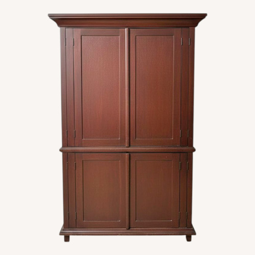 Used Ethan Allen Light Brown Wood Armoire for sale on AptDeco