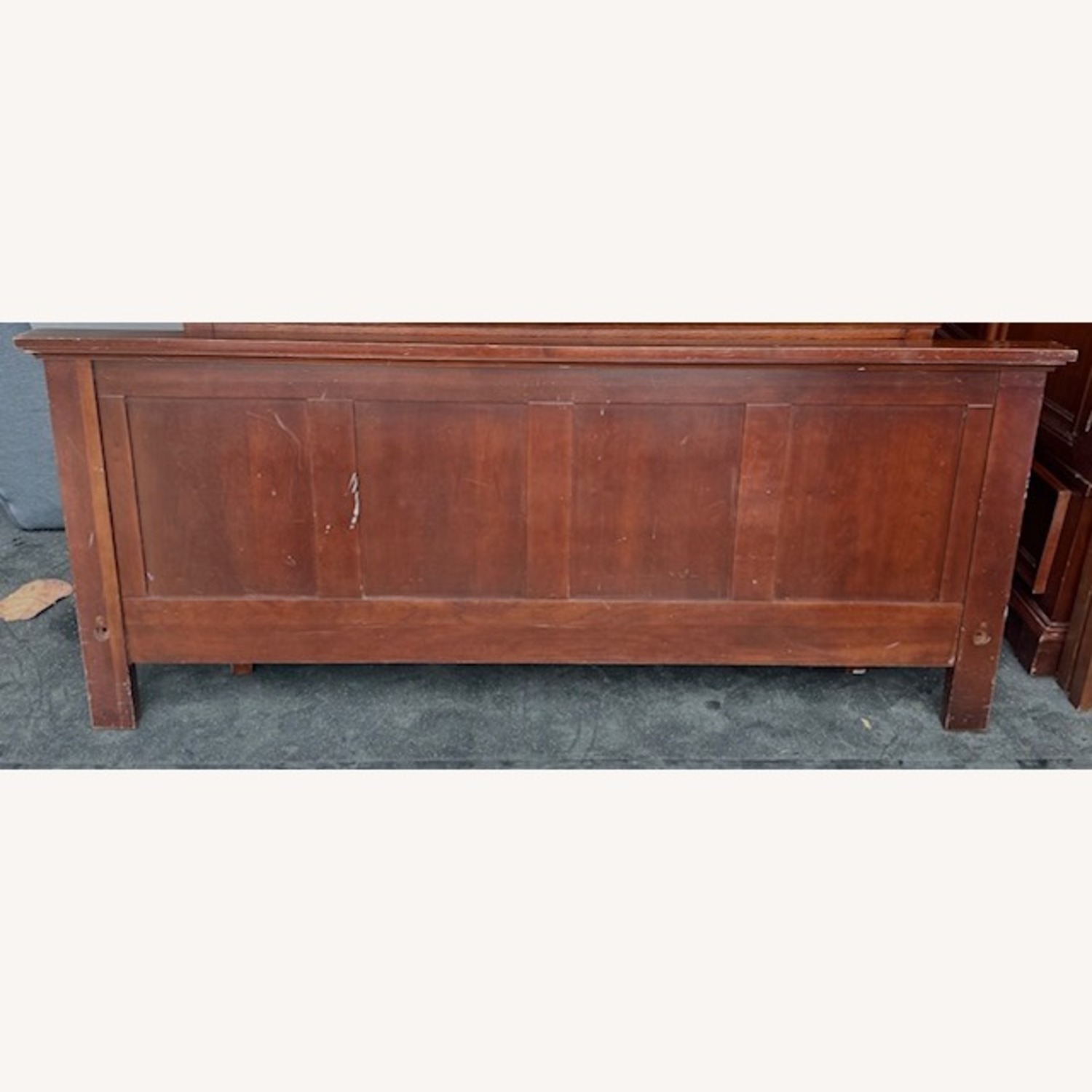 Vintage/Antique Finds Dark Brown Wood Queen Bed - image-4