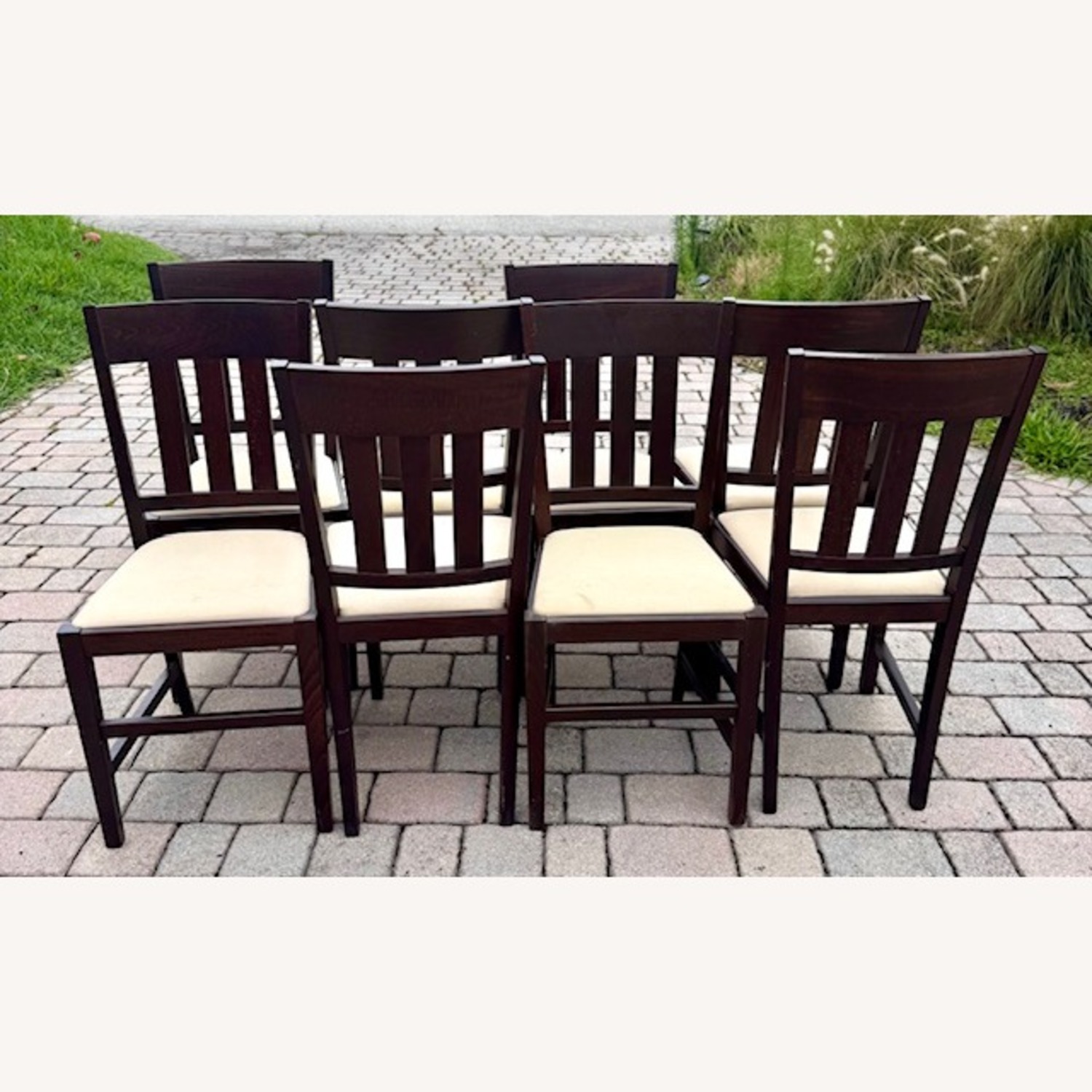 Dark Brown Wood Dining Chairs - image-3