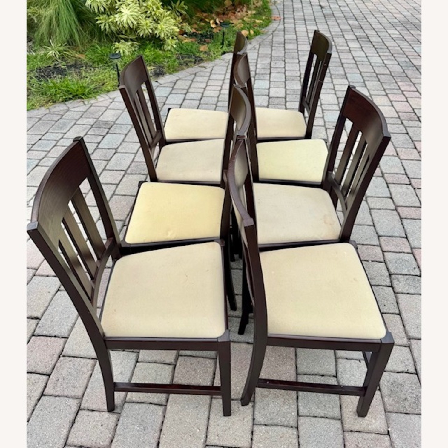 Dark Brown Wood Dining Chairs - image-2