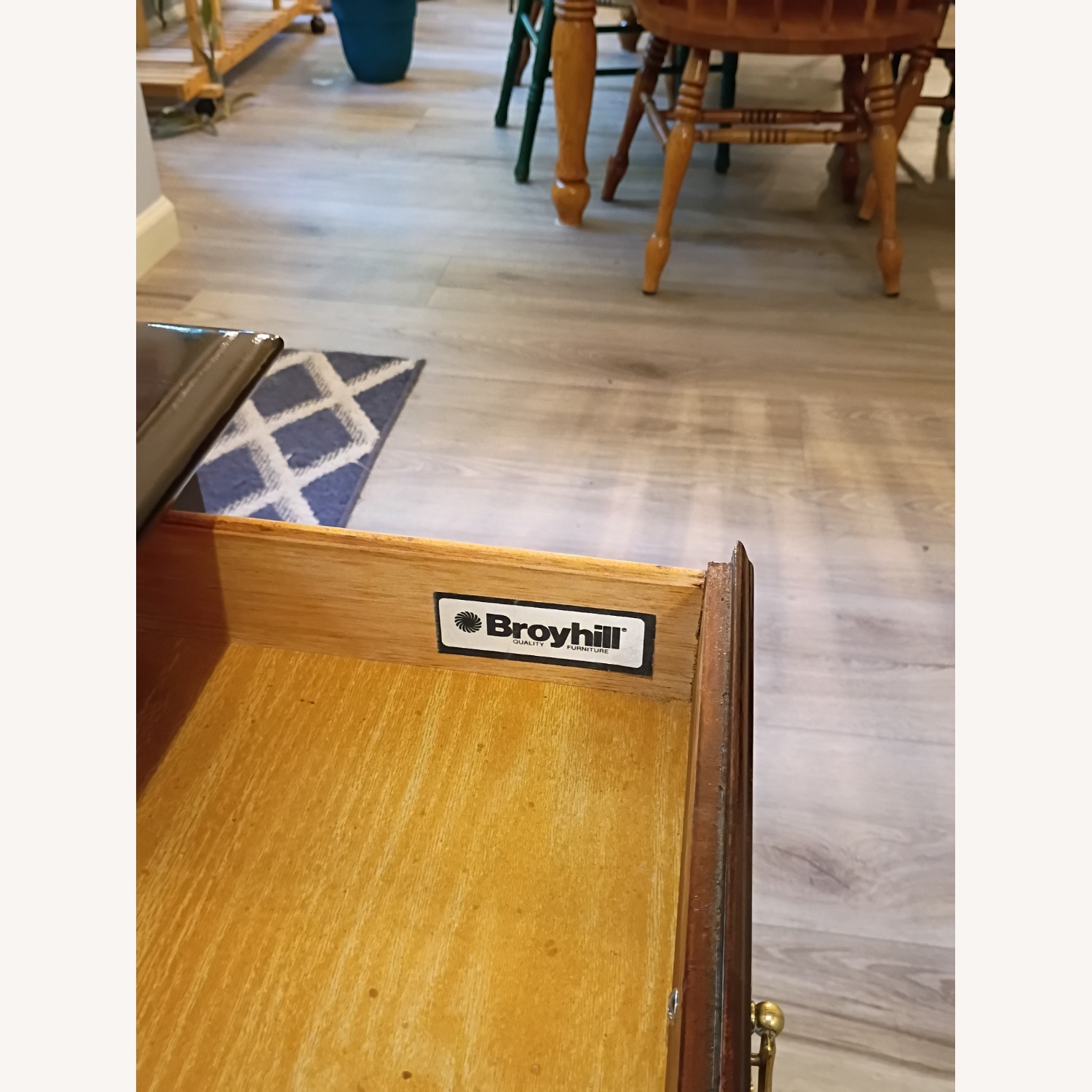 Broyhill Furniture Dark Brown Wood Side Table - image-5