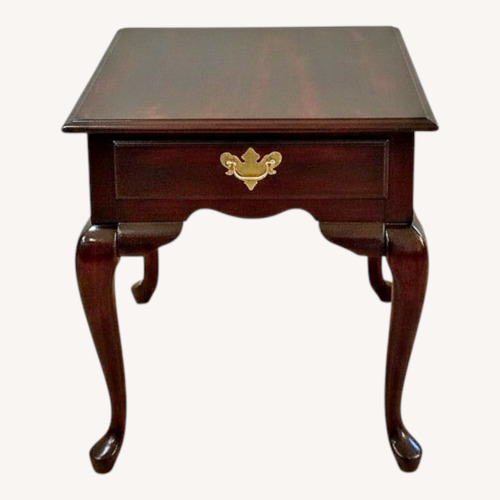 Used Broyhill Furniture Dark Brown Wood Side Table for sale on AptDeco