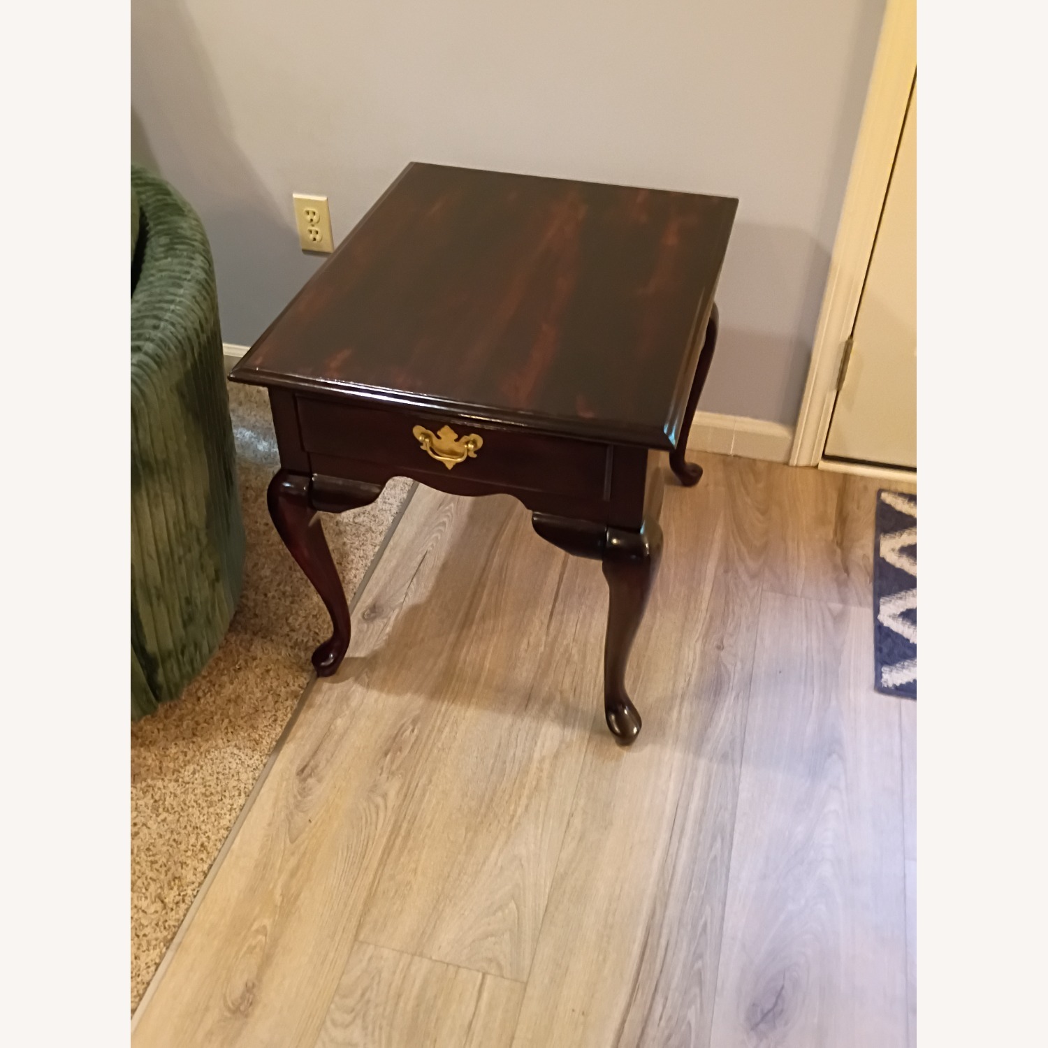 Broyhill Furniture Dark Brown Wood Side Table - image-3