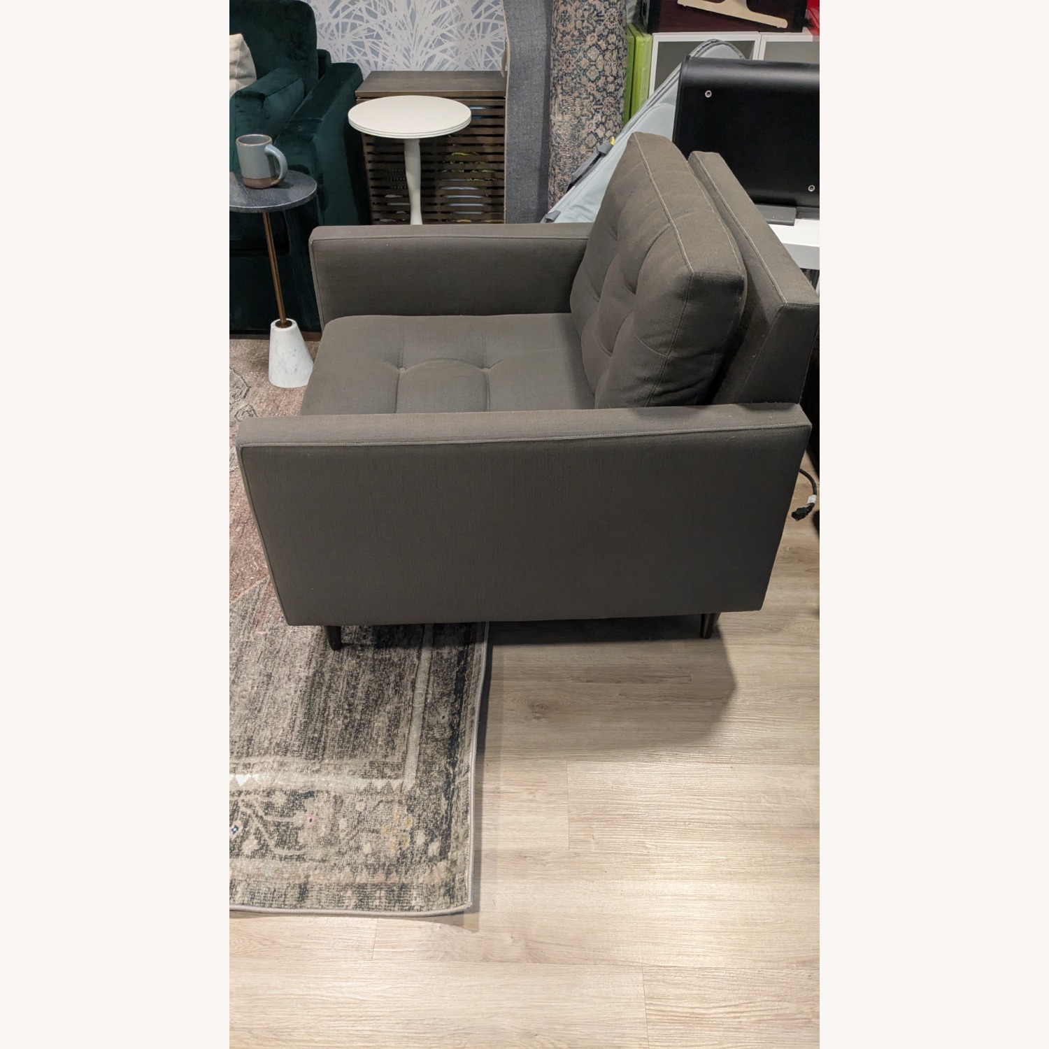 Crate & Barrel Petrie Dark Gray Fabric 3+ Seater Sofa - image-4
