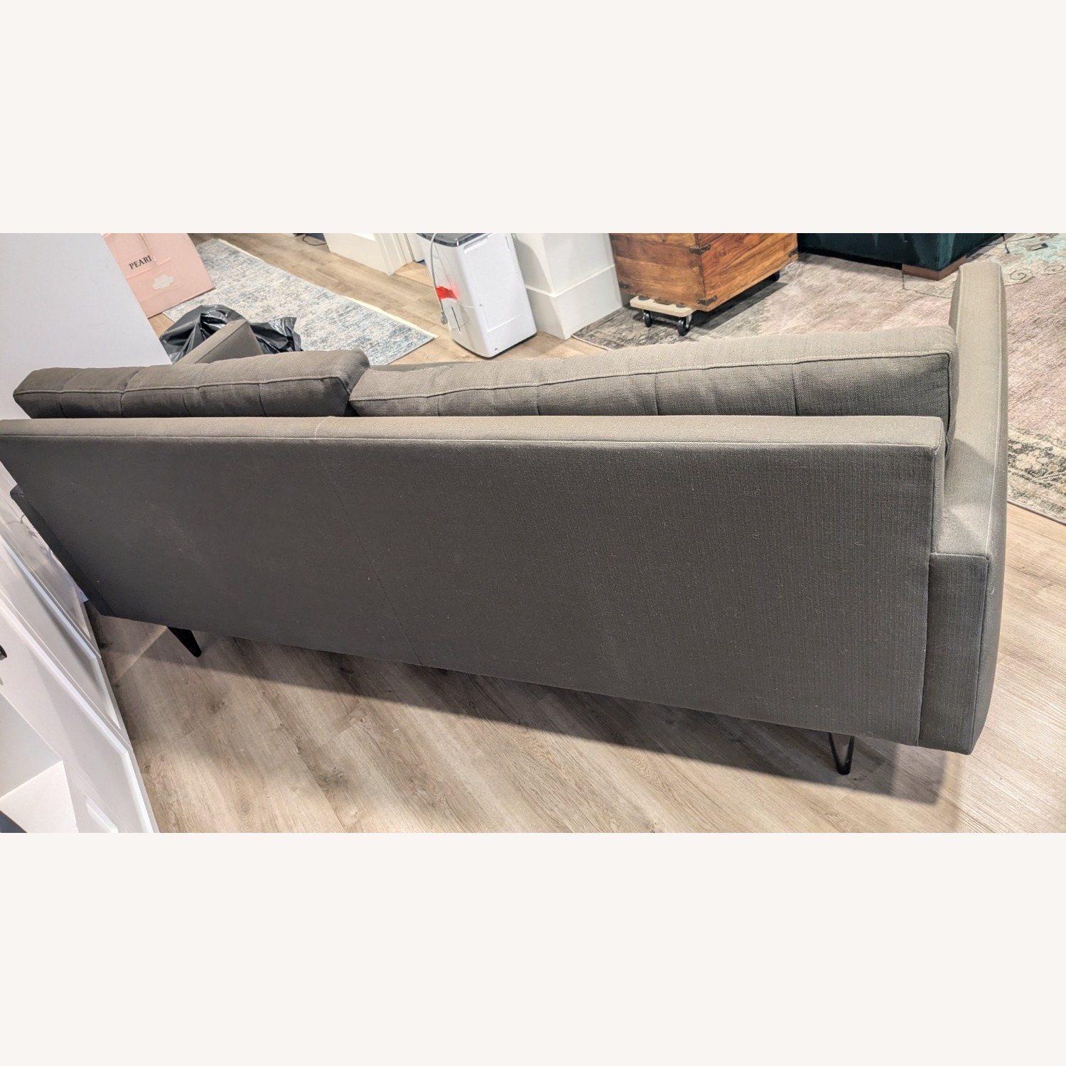 Crate & Barrel Petrie Dark Gray Fabric 3+ Seater Sofa - image-2