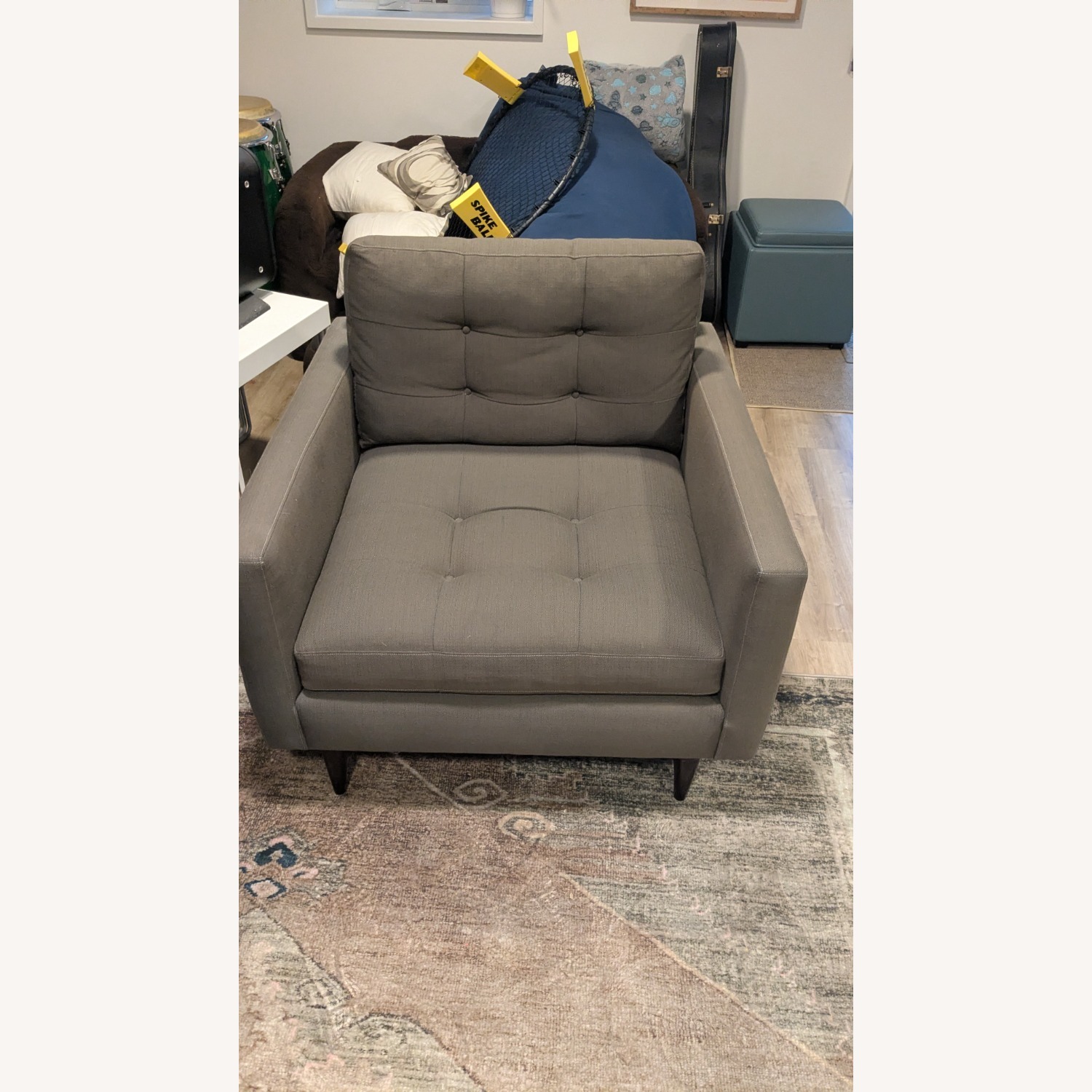 Crate & Barrel Petrie Dark Gray Fabric 3+ Seater Sofa - image-6