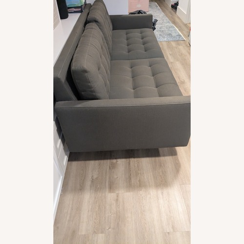 Used Crate & Barrel Petrie Dark Gray Fabric 3+ Seater Sofa for sale on AptDeco
