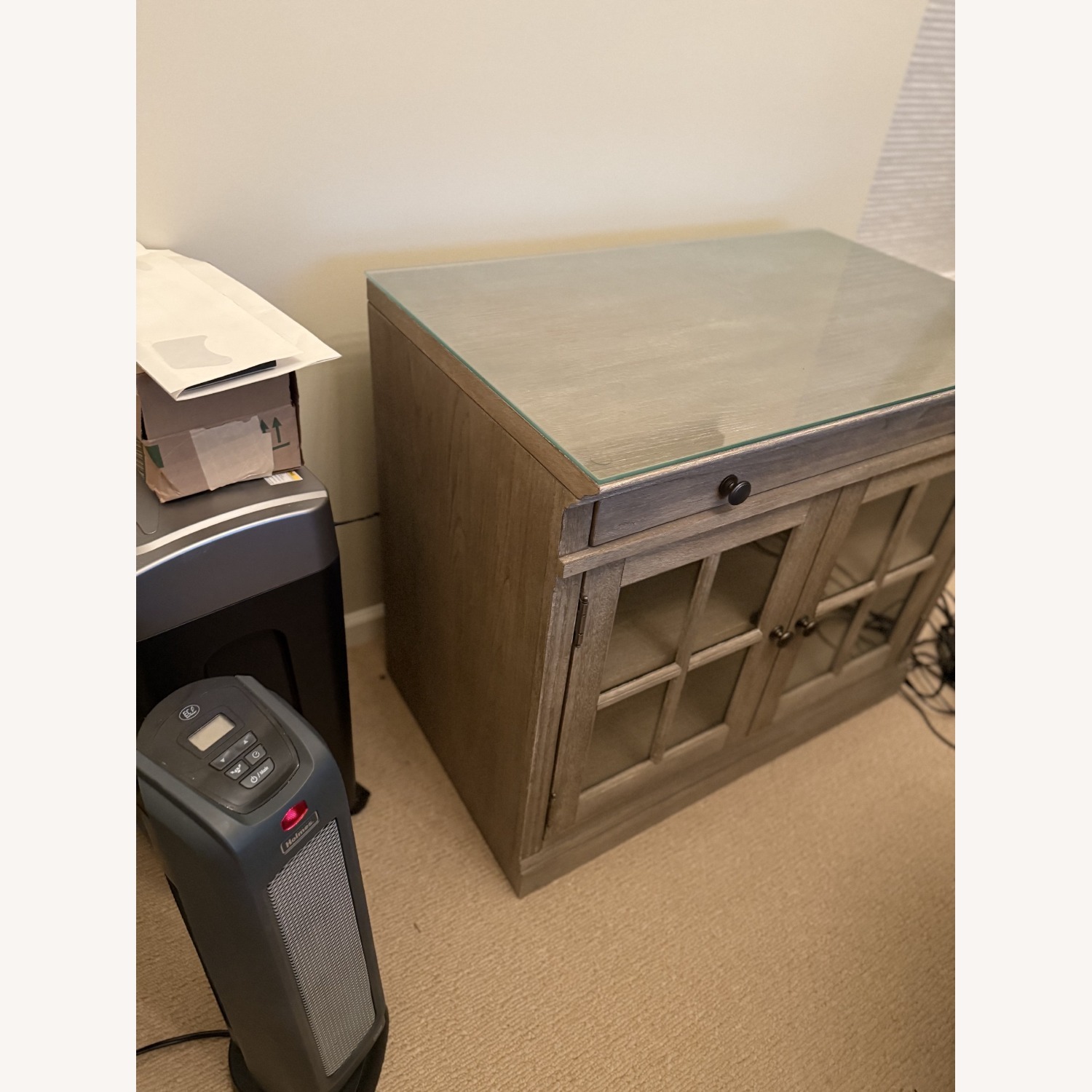Pottery Barn Livingston Double Glass Door Cabinet (35") - image-3