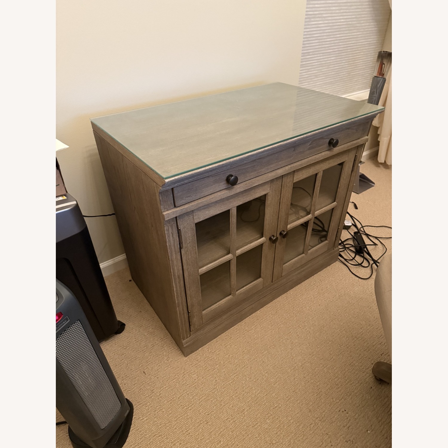 Pottery Barn Livingston Double Glass Door Cabinet (35") - image-2
