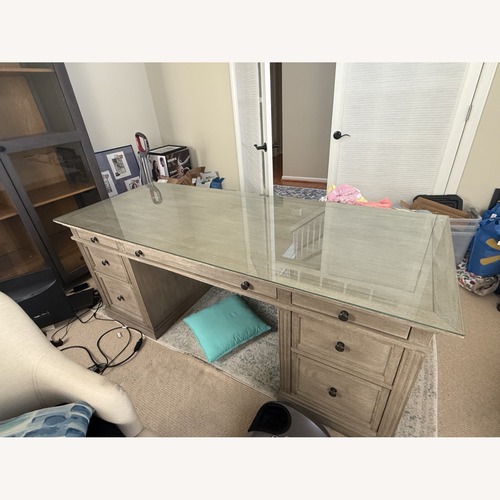 Used Pottery Barn Livingston Executive Desk for sale on AptDeco