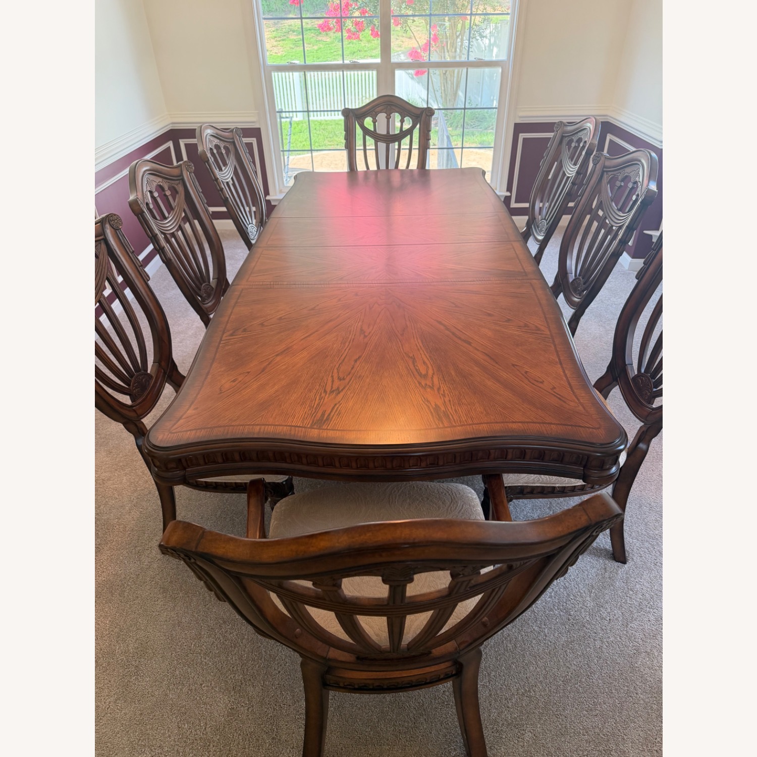 Solid Wood Table With 8 Chairs  - image-2