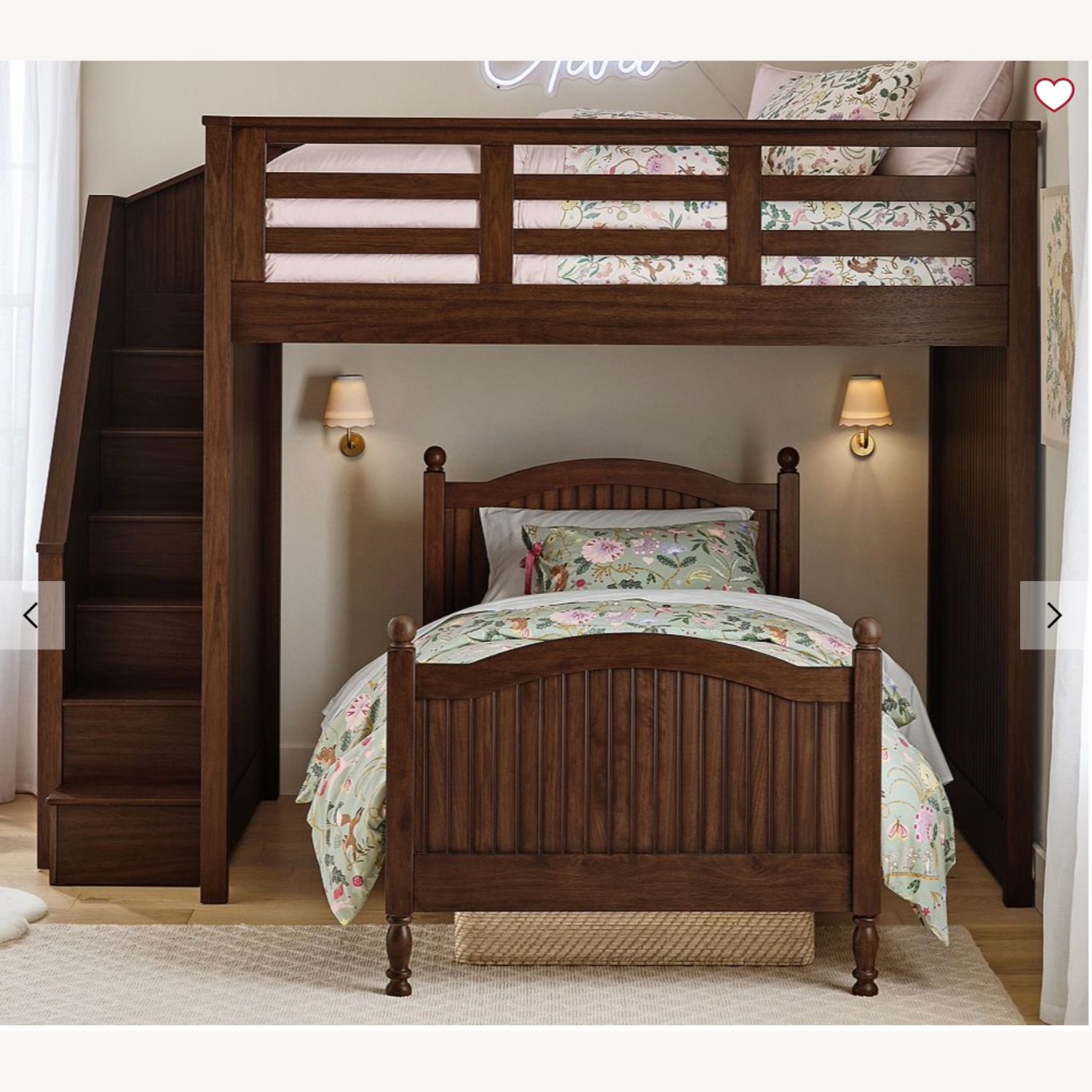 PBK Catalina Stair Loft Bed & Lower Bed Set - image-3