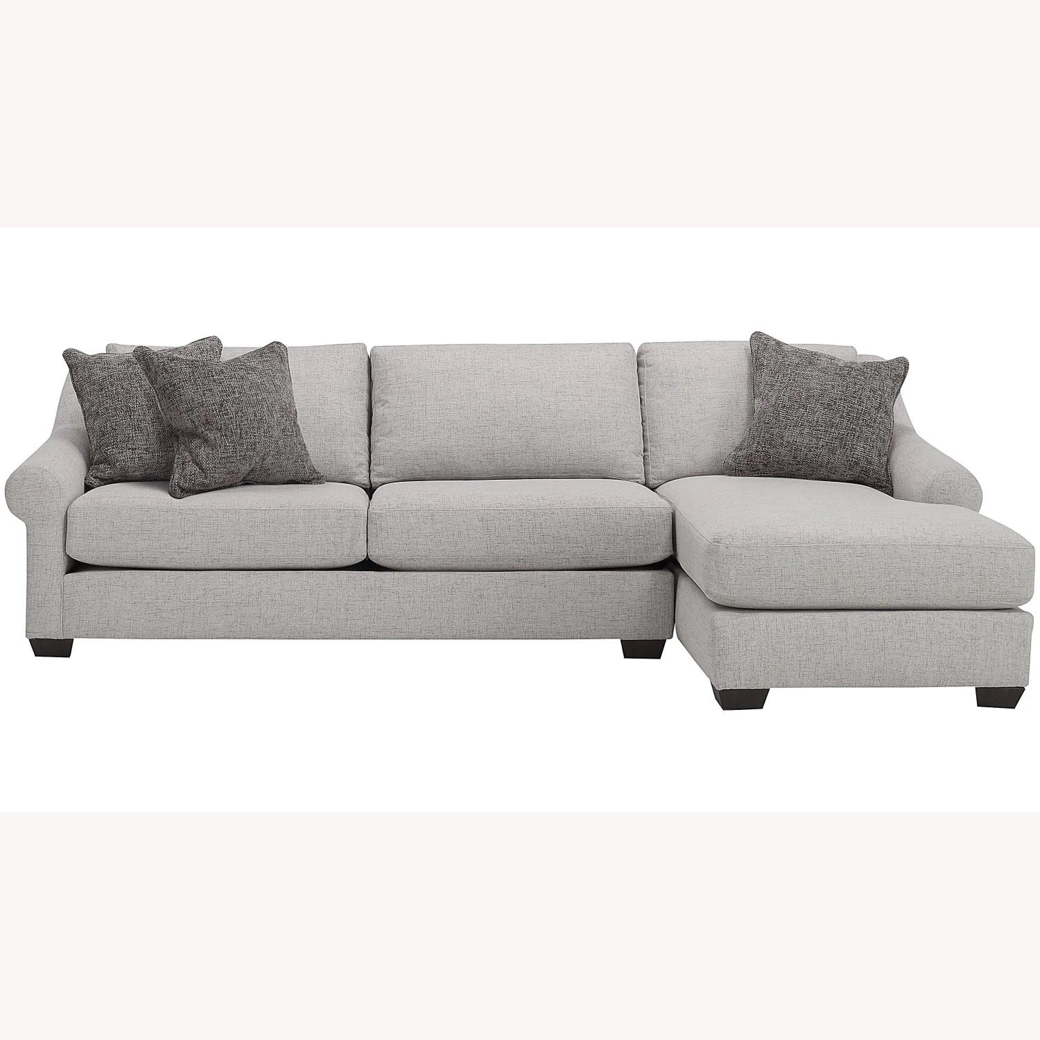 Raymour & Flanigan Thatcher White Fabric 2 Piece Sectional - image-5