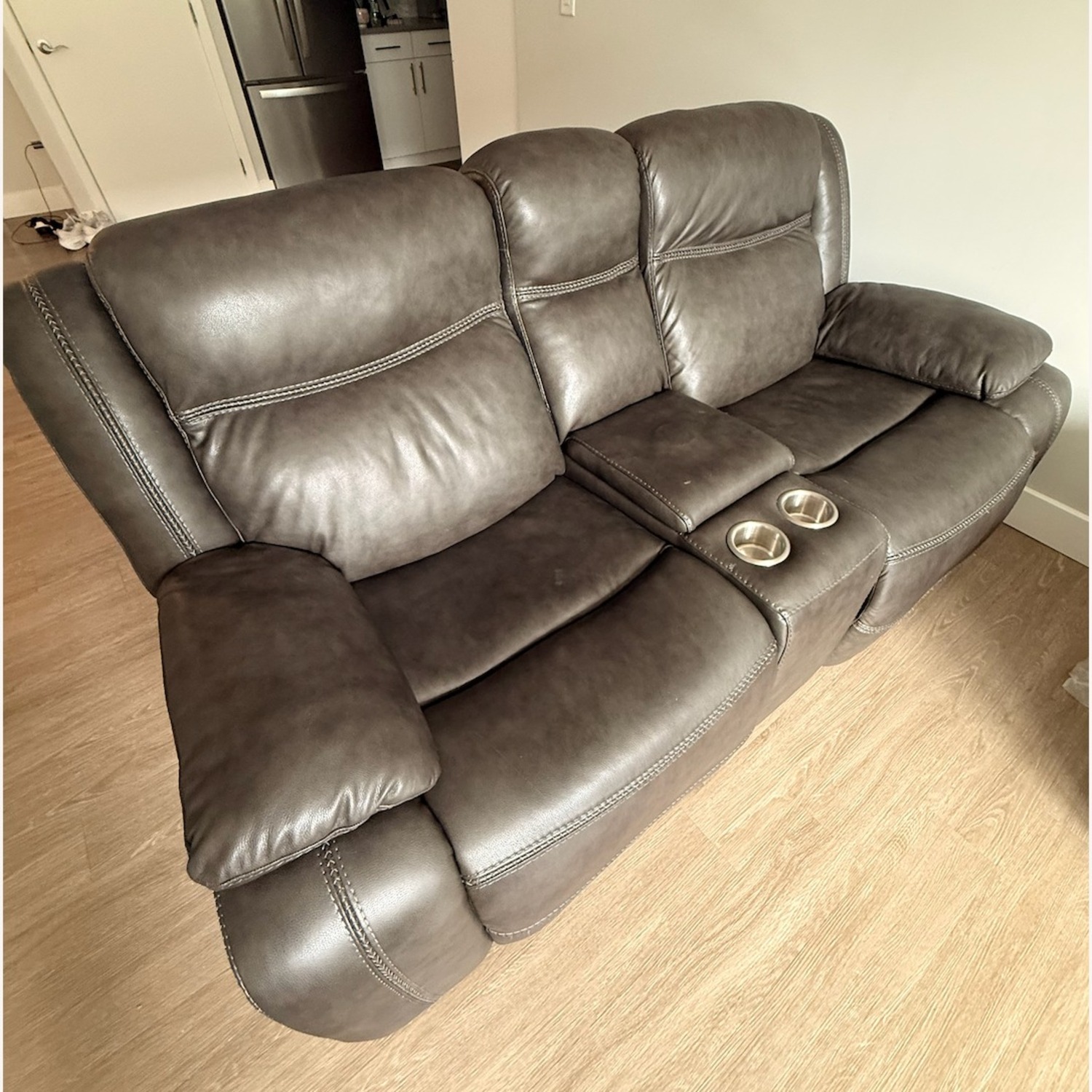 Bob's Discount Furniture Trail Blazer Dark Gray Loveseat - image-1