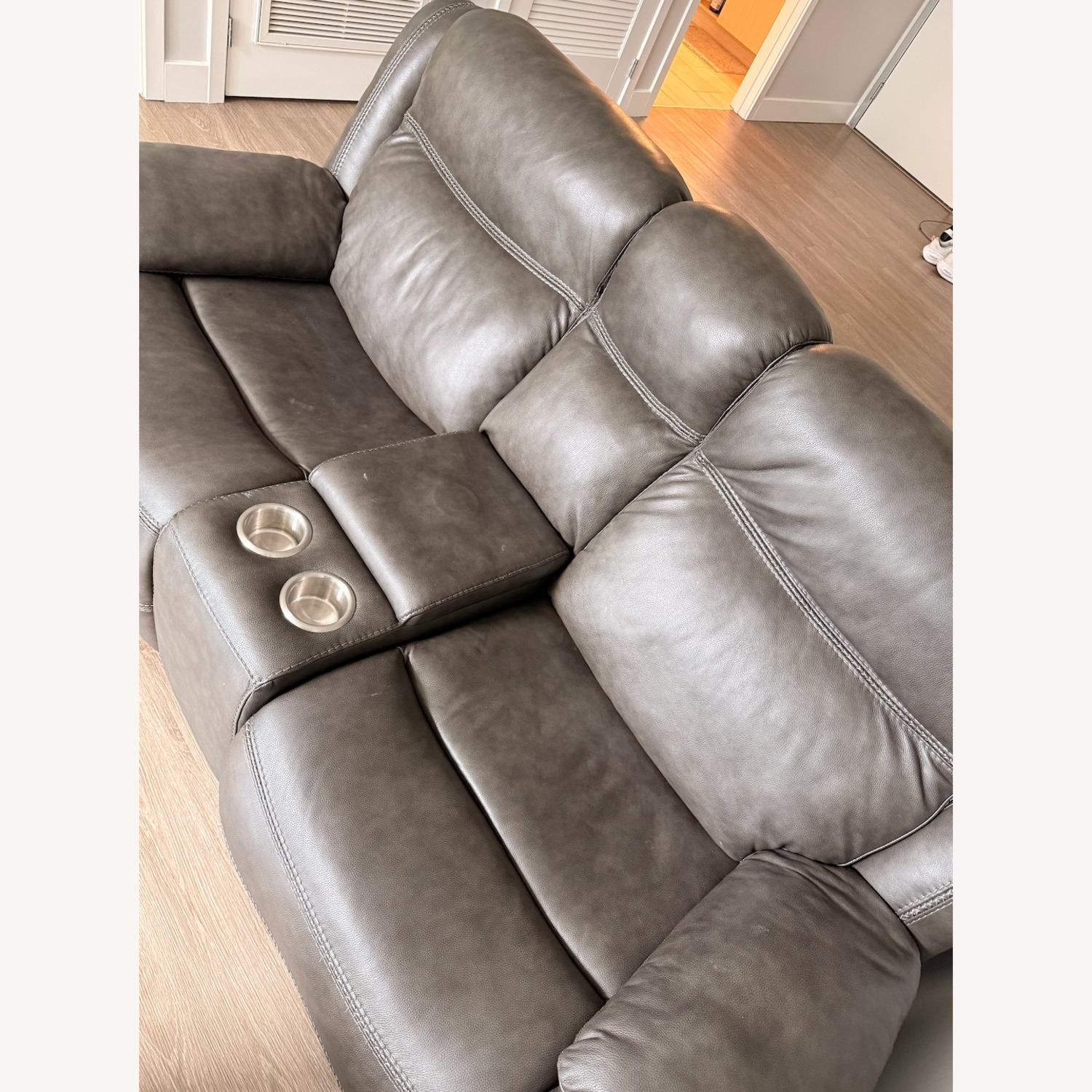 Bob's Discount Furniture Trail Blazer Dark Gray Loveseat - image-2