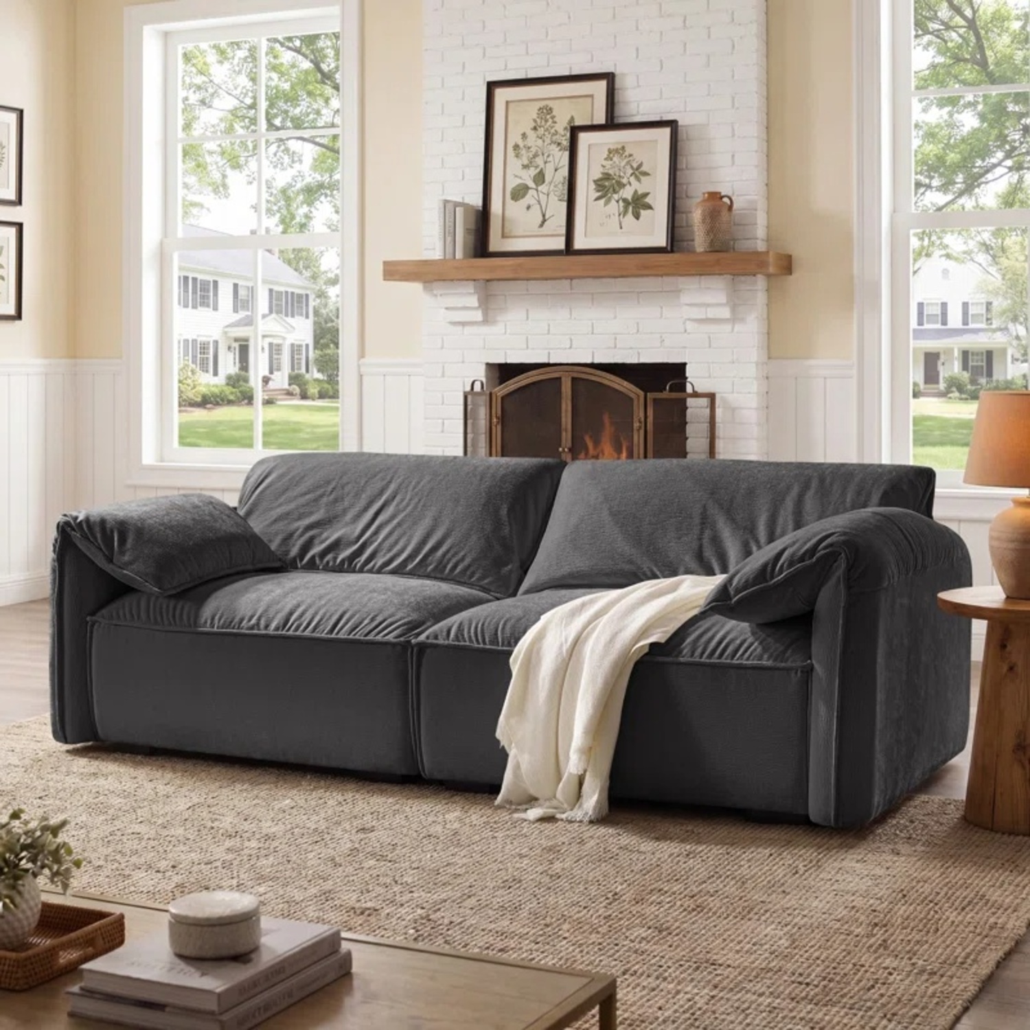Wayfair Dark Gray 2 Seater Sofa - image-8