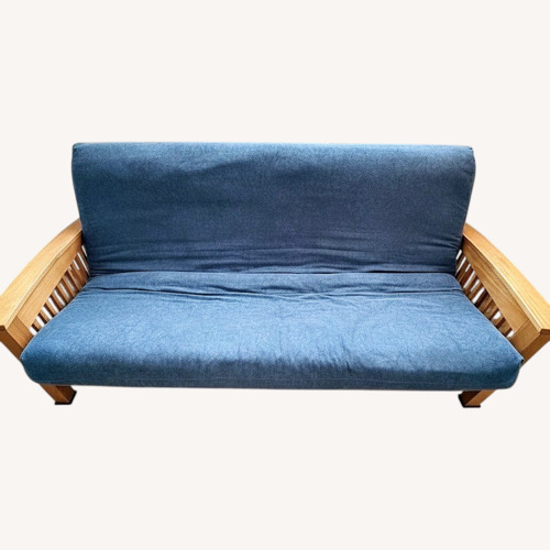 Used Futon Sofa & Futon Chair - Sold as a Pair for sale on AptDeco