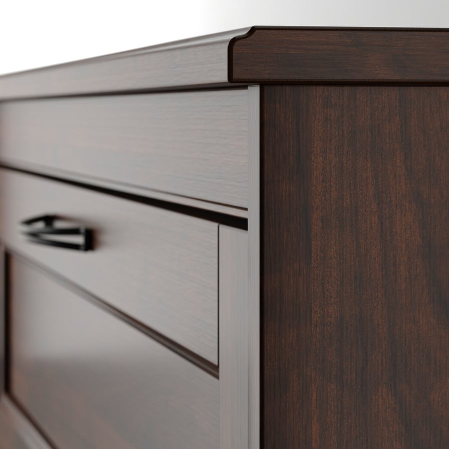IKEA SONGESAND Dark Brown Wood Dresser - image-4