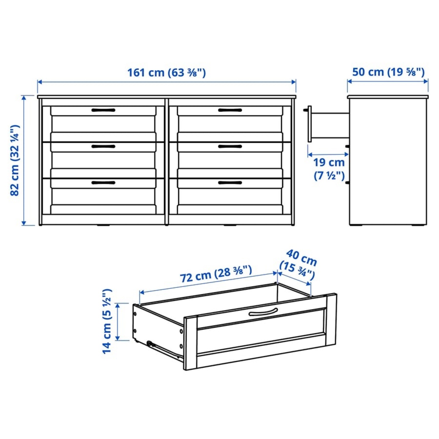 IKEA SONGESAND Dark Brown Wood Dresser - image-6