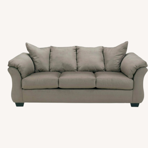 Used Amazon Green Suede 3+ Seater Sofa for sale on AptDeco