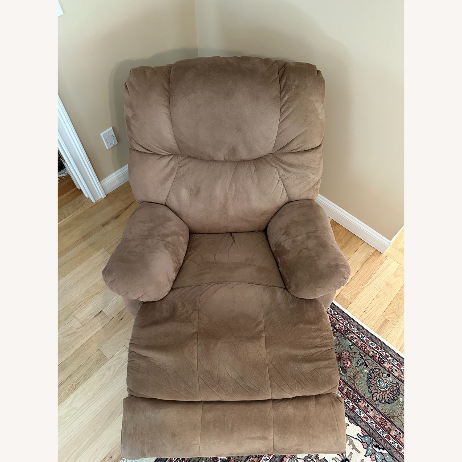 Light Brown Fabric Recliner - image-6