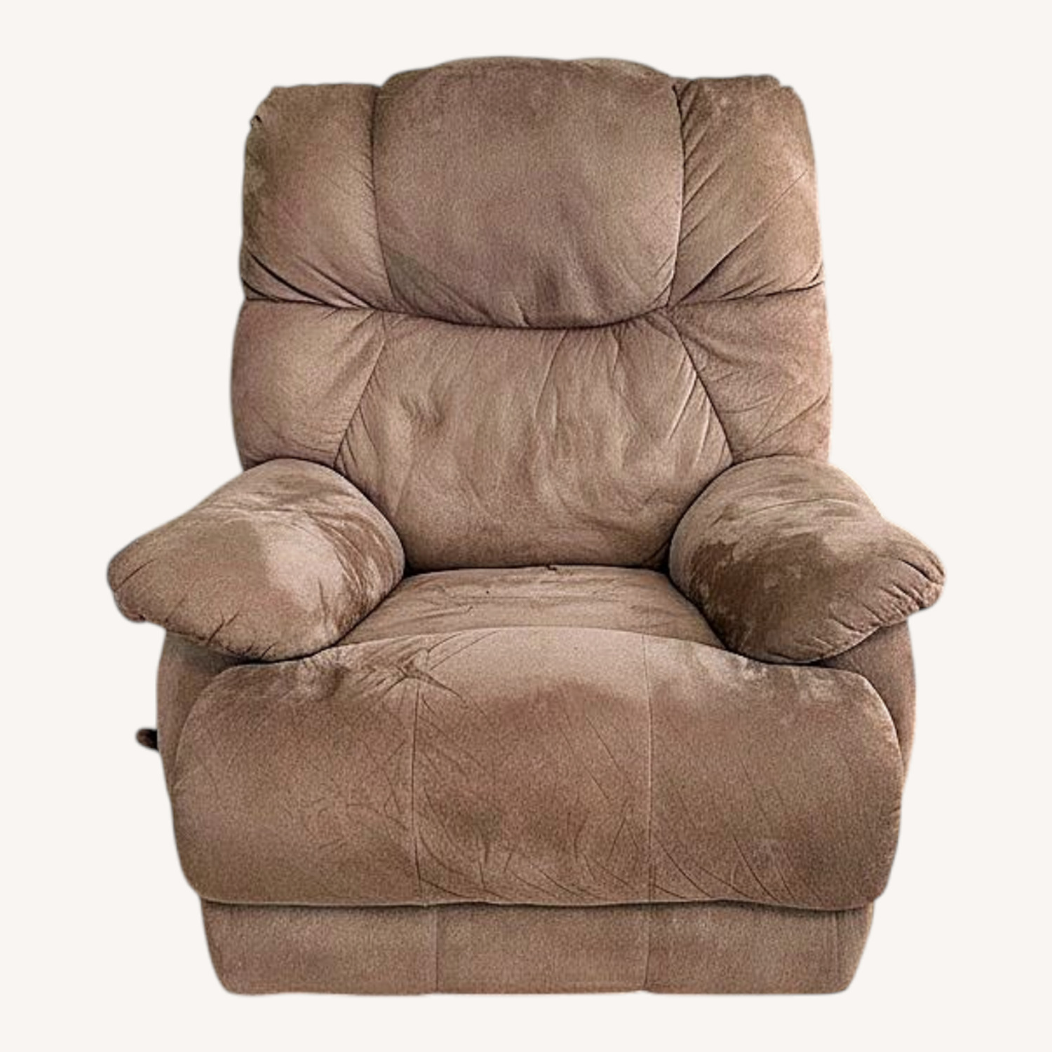 Light Brown Fabric Recliner - image-0