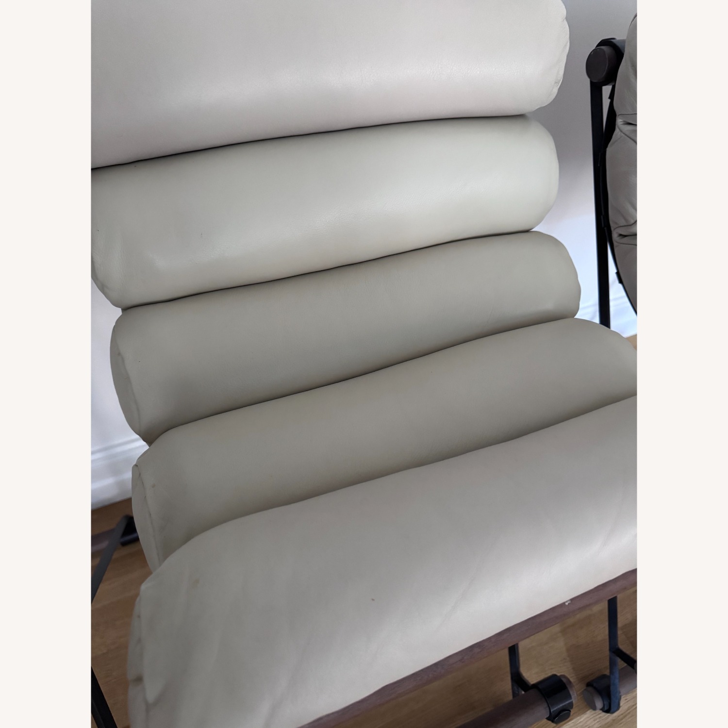Thomas Hayes Light Gray Leather Stools - image-5