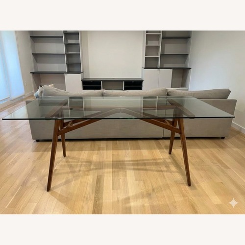 Used West Elm Jensen Glass Dining Table for sale on AptDeco