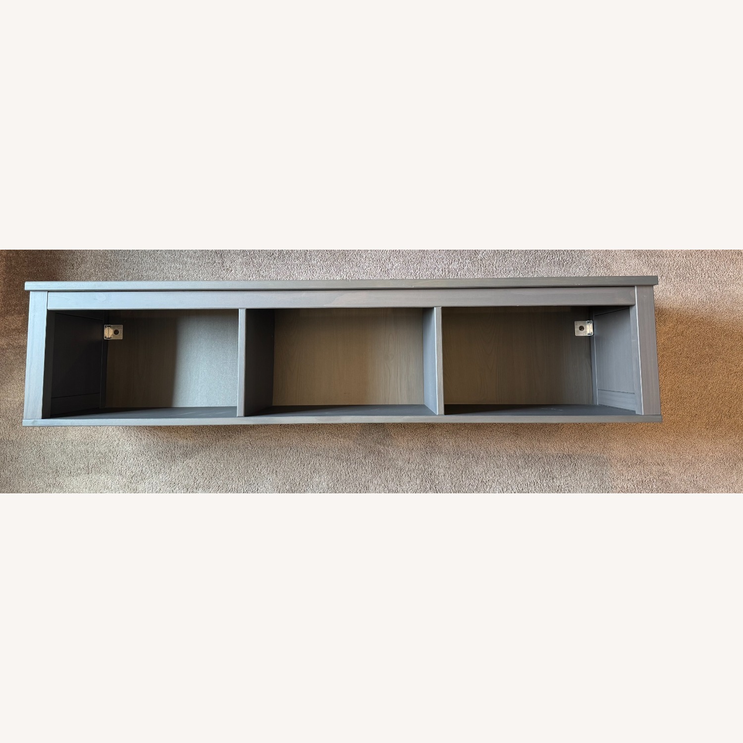 IKEA Hemnes Dark Gray Wood Wall Shelf - image-1