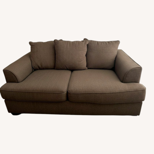 Used Dark Brown Fabric 2 Seater Sofa for sale on AptDeco