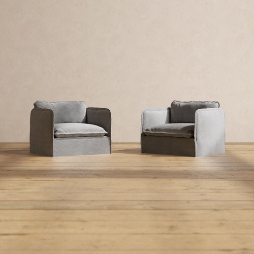 Used Anabei Modular Armchair Set in Ash | Relaxed Blend for sale on AptDeco