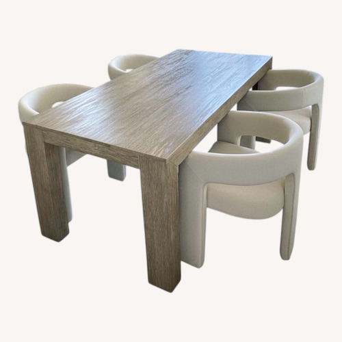 Used Natural Wood Dining Set for sale on AptDeco