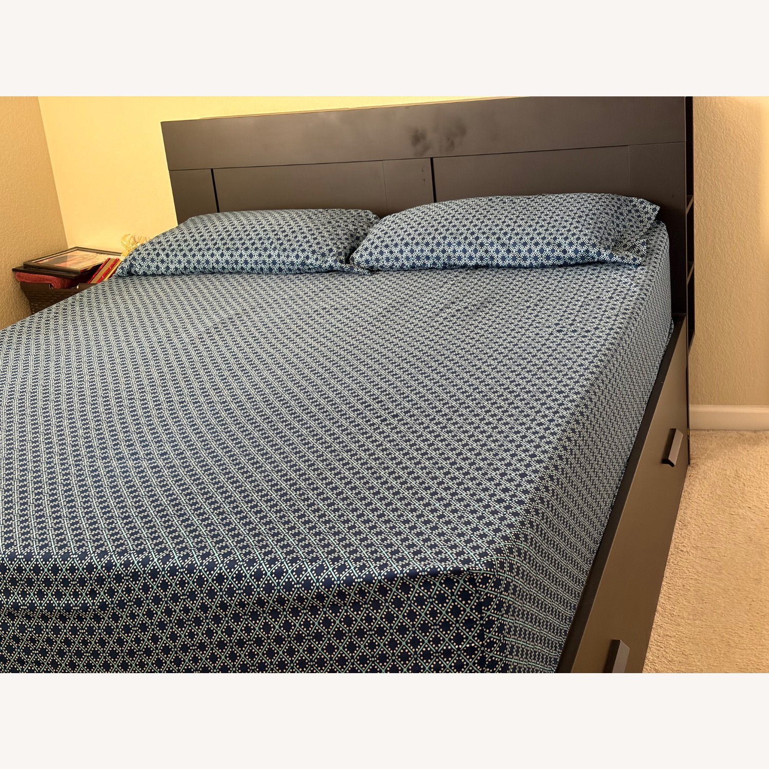 Black Wood Queen Bed - image-4