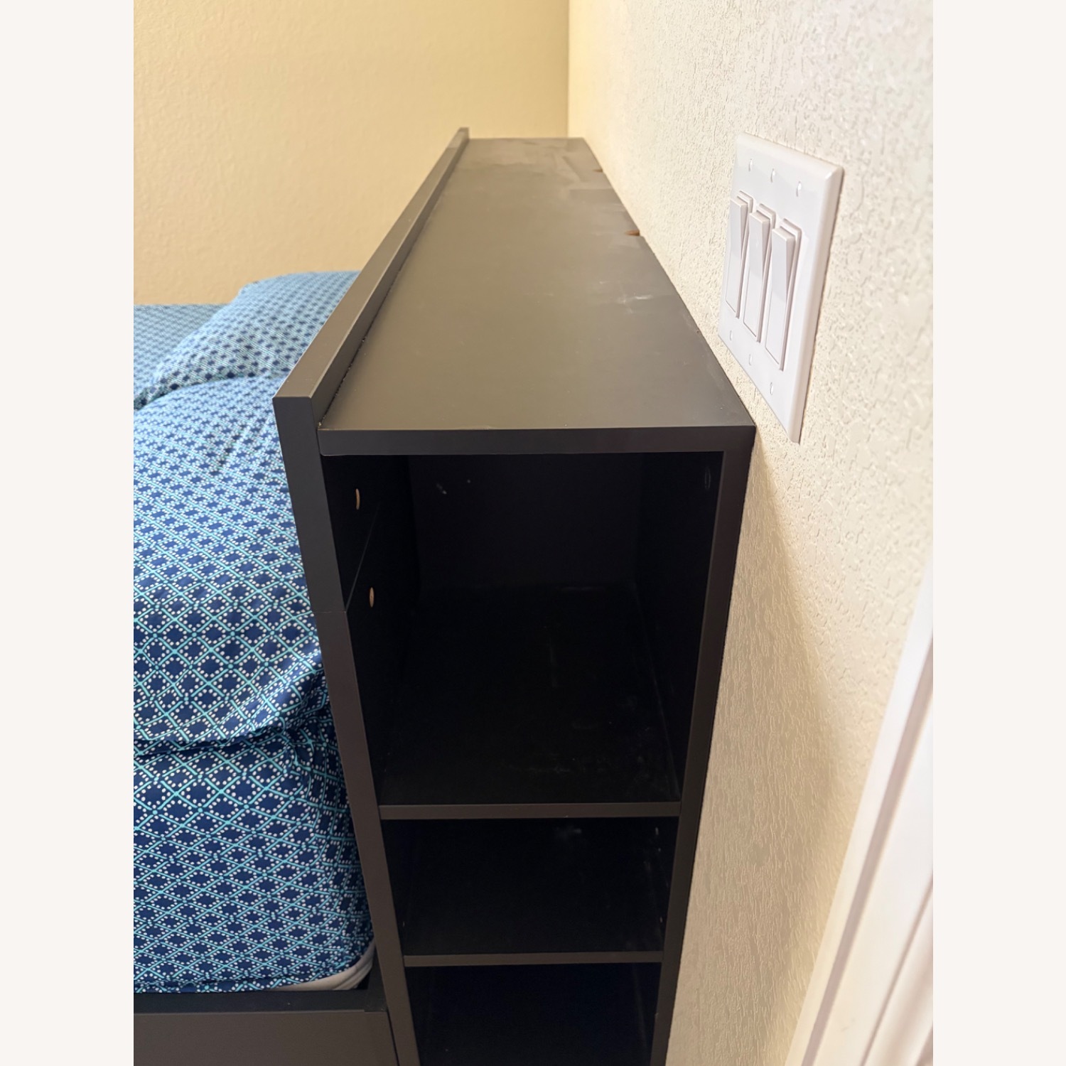 Black Wood Queen Bed - image-10