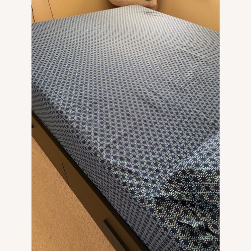 Used Black Wood Queen Bed for sale on AptDeco